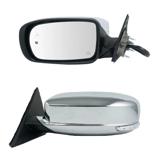 Mirror Power Heated Memory Signal BSD Puddle Chrome Left LH for Chrysler 300 New