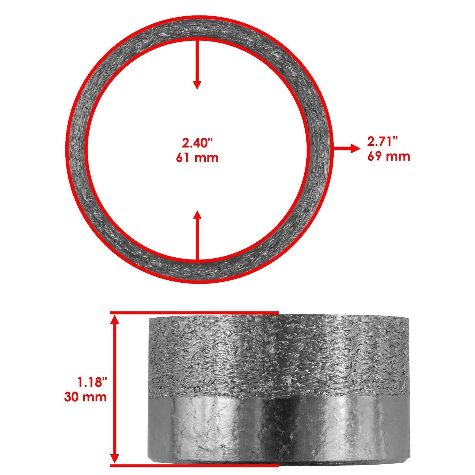 Exhaust Pipe Gasket for Yamaha R1 YZF-R1 2007 2008 / 4C8-14755-00-00
