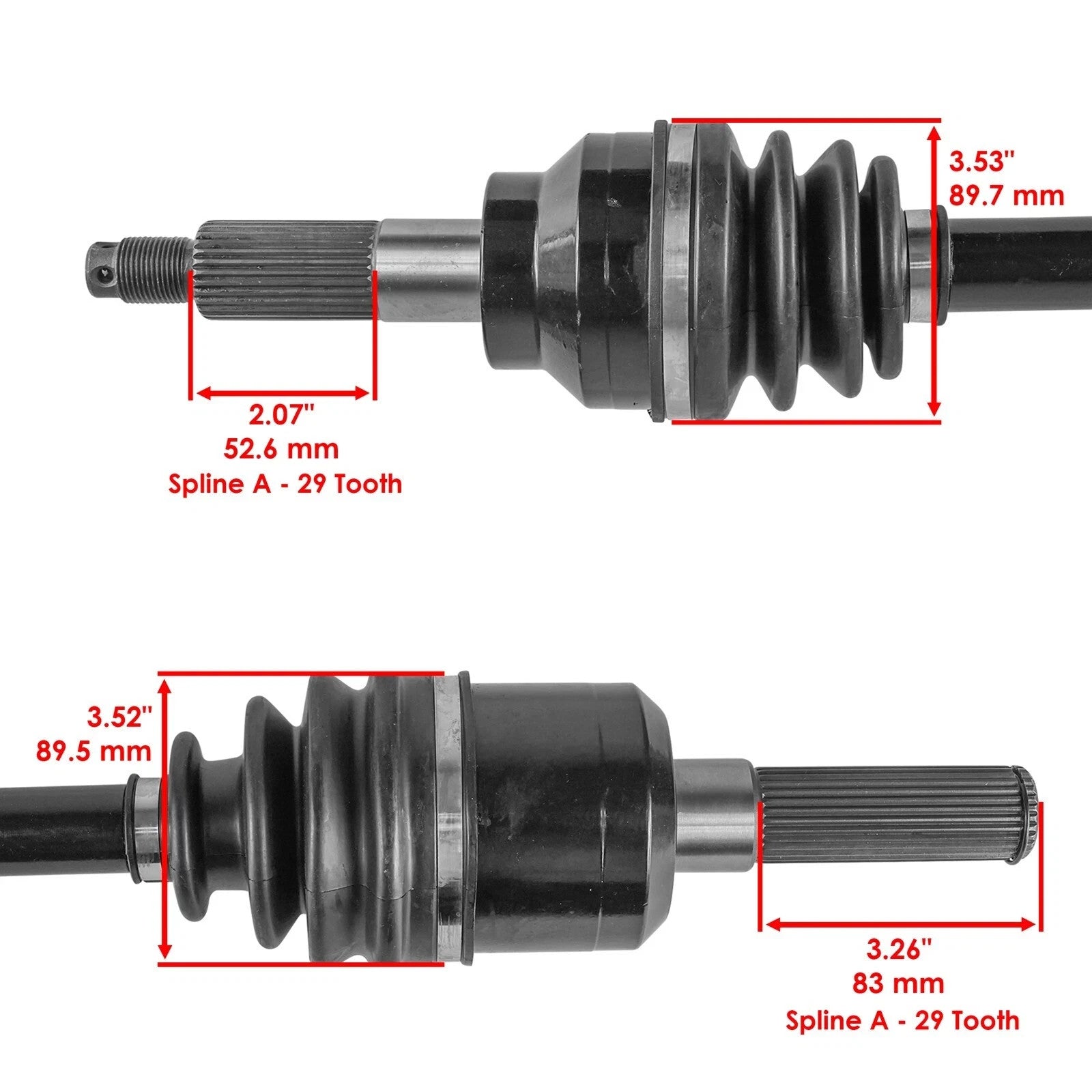 Caltric 59266-0710 Front Left & Right CV Joint Axle For Kawasaki