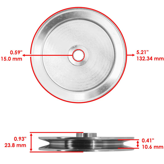 Caltric Transmission Pulley For John Deere X300 M812154 Lawn Mower