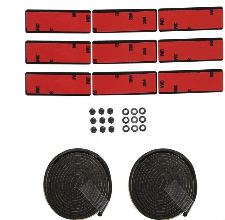 HECASA Rear Window Louver Sun Shade Vent ABS For 09-20 Nissan 370Z Fairlady Z34