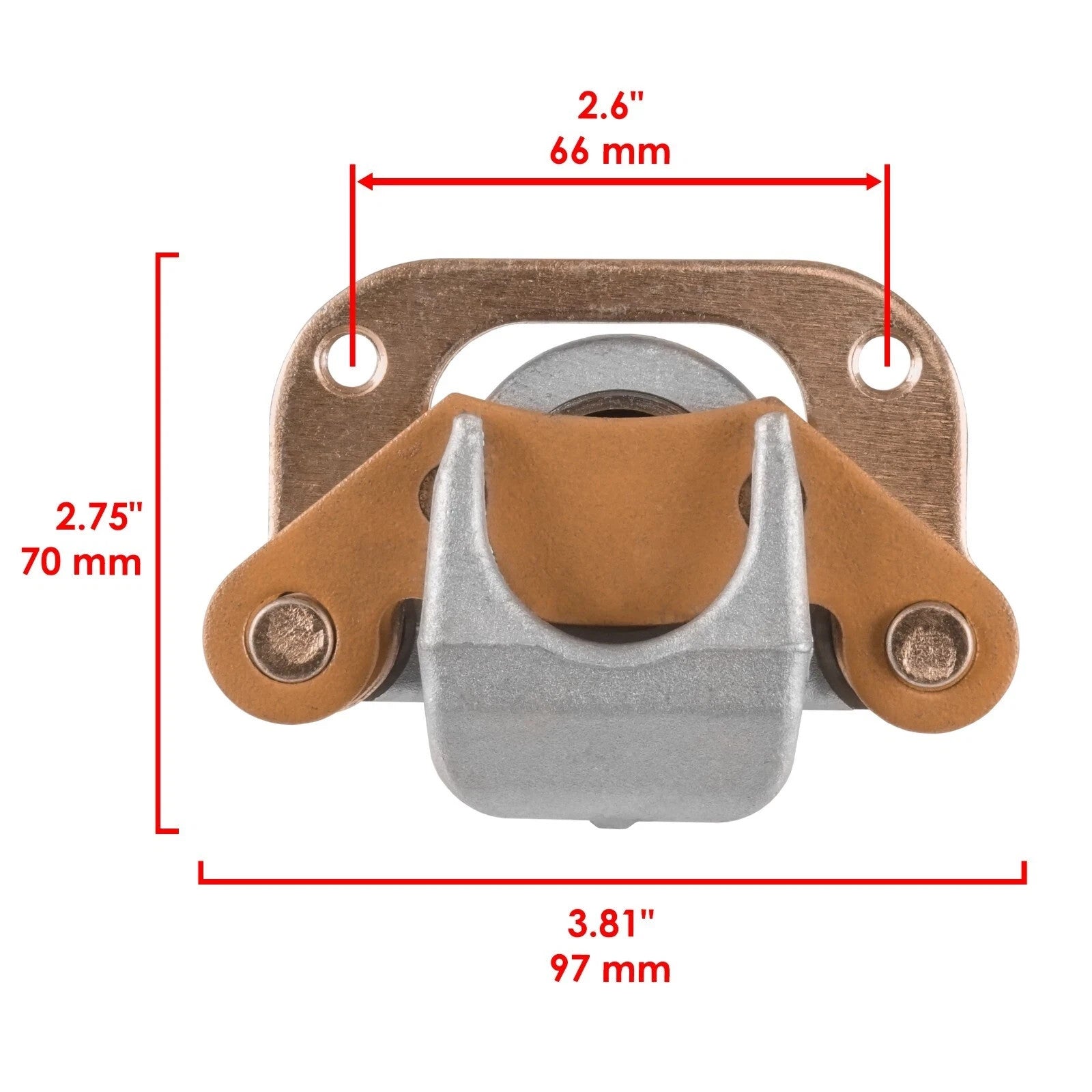 Brake Caliper w/ Pad & Line for Polaris Big Boss 250 4x6 6x6 1991-1992 Front