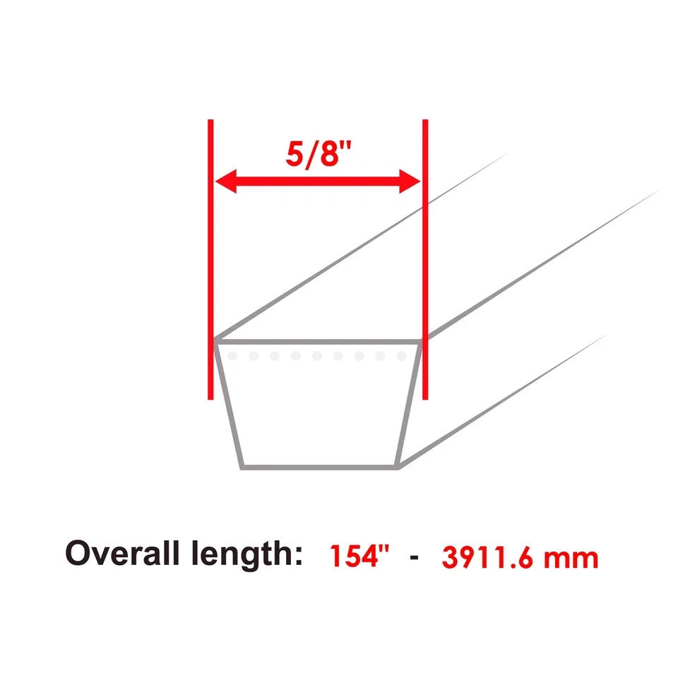 Deck Belt fits Husqvarna 539114557 114557 (5/8x154")