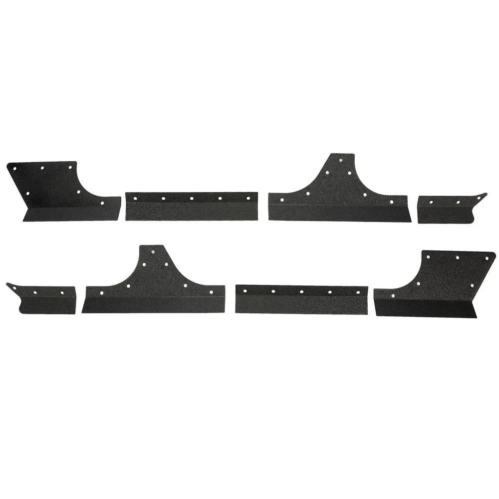 For Jeep Wrangler JK JKU 4-Dr 07-18 Body Armor Cladding Rocker Guards Steel Set
