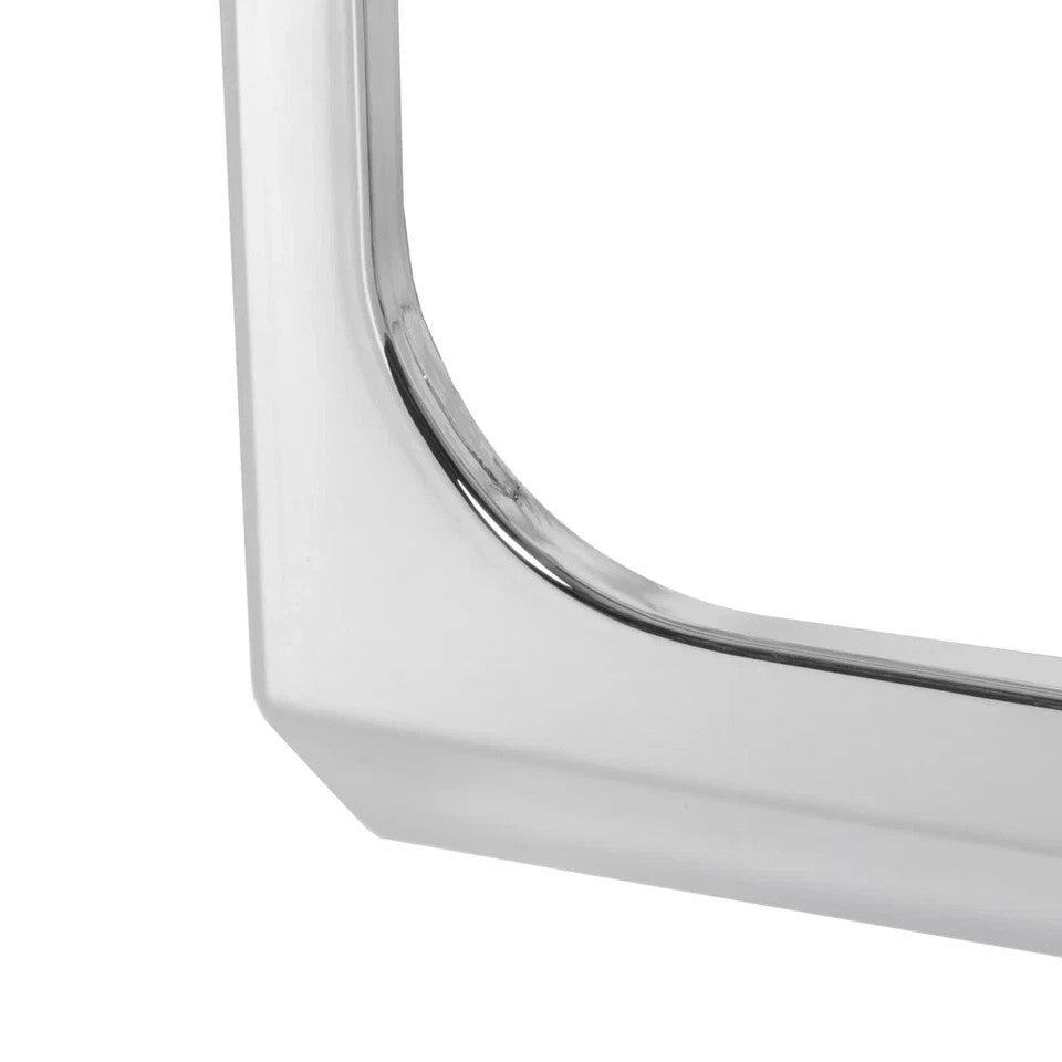 HECASA Chrome Headlights Trim Bezel Pair For 1992-1996 Ford Bronco F150 Pickup