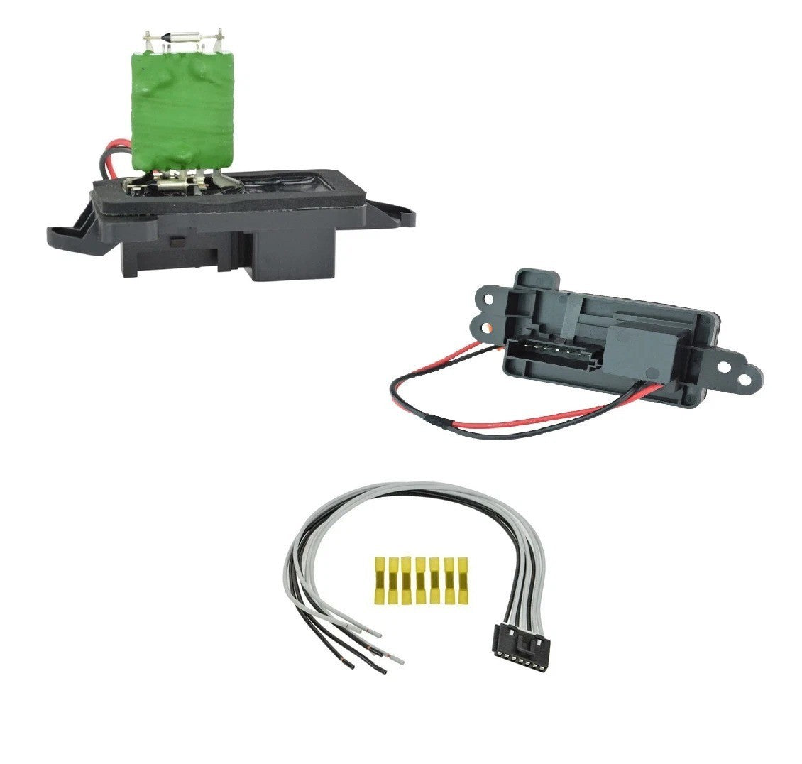 Front Heater Blower Motor Resistor w/ Plug & Pigtail for Chevy GMC Pickup Truck