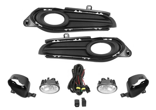 HECASA For Honda HRV HR-V 2016 2017 2018 Bumper Fog Lights Lamps W/Cover Pair