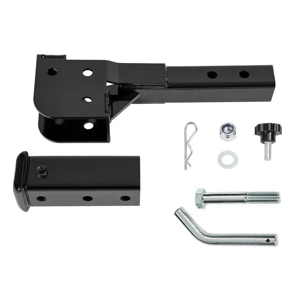 Folding 2" Trailer Hitch Mount Shank Tow Adapter Cargo Wheelchair Carrier 500LBS