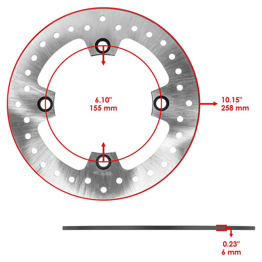 410800712 Front & Rear Brake Disc Rotor For Kawasaki Teryx KRX KRX4 KRF KRT 1000