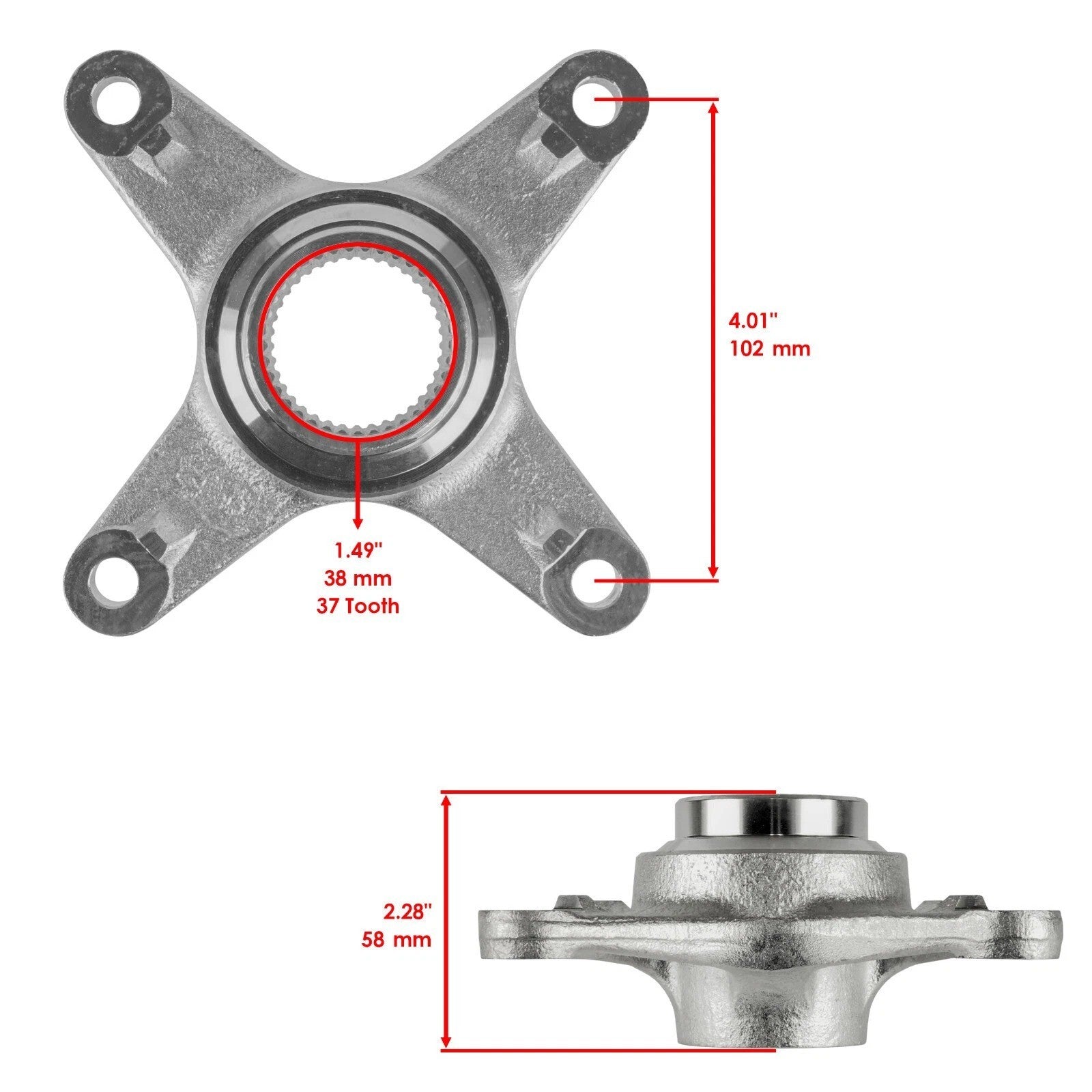 Rear Axle Sprocket Hub Collar for Yamaha Raptor 250 YFM250R YFM250Rsp 2008-2013