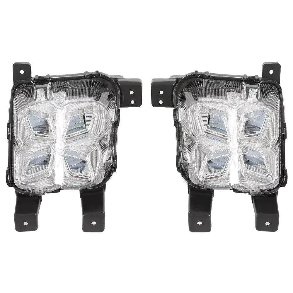 Fit For Kia Sorento 19+ DRL LED Running Fog Lights w/Switch Wire Harness 4 Eyes
