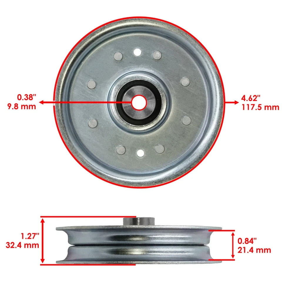 AM119553 Drive Flat Idler Pulley For John Deer 717 727 7G18 7H17 7H19 F510 F525