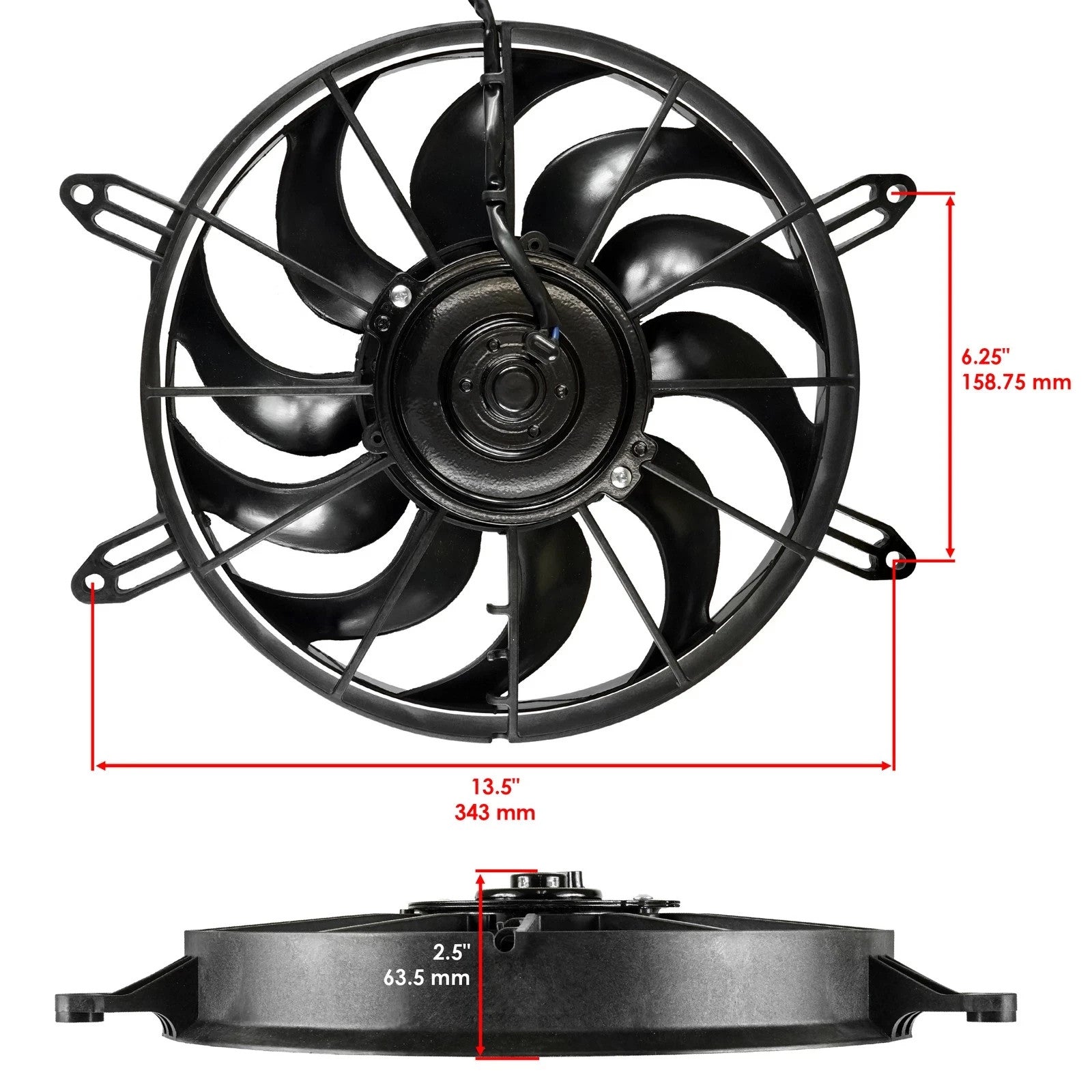 Radiator Cooling Fan Motor For Polaris Sportsman 400 4x4 HO 2012 2013 2014