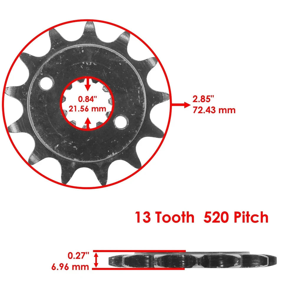 Front And Rear Sprockets for Honda XR250R 1996-2004