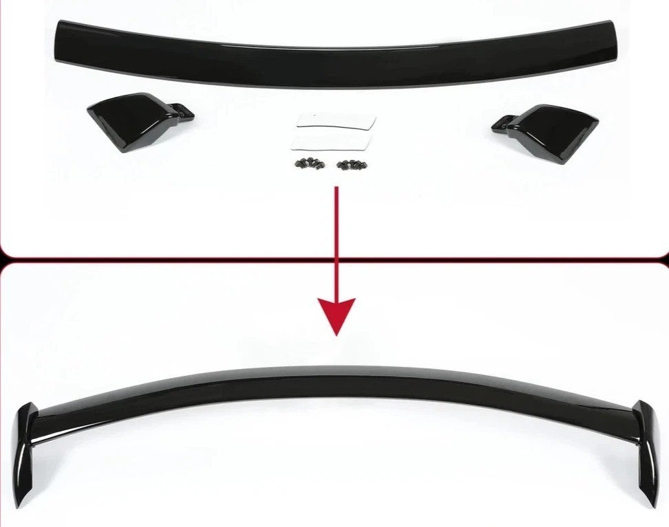 HECASA Glossy Black For 02-07 Subaru Impreza WRX STI Rear Window Roof Spoiler
