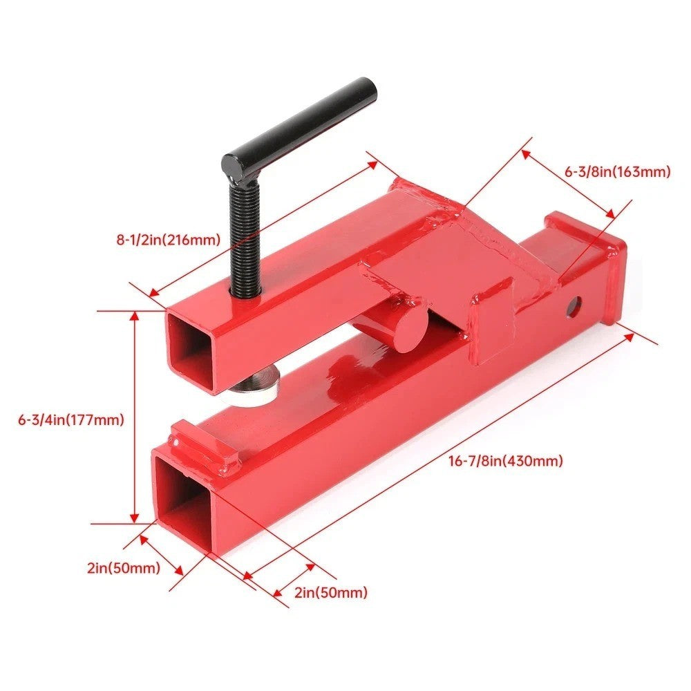 Receiver Hitch 2" Clamp On Trailer Tractor Bucket Mount Adapter For Deere Bobcat