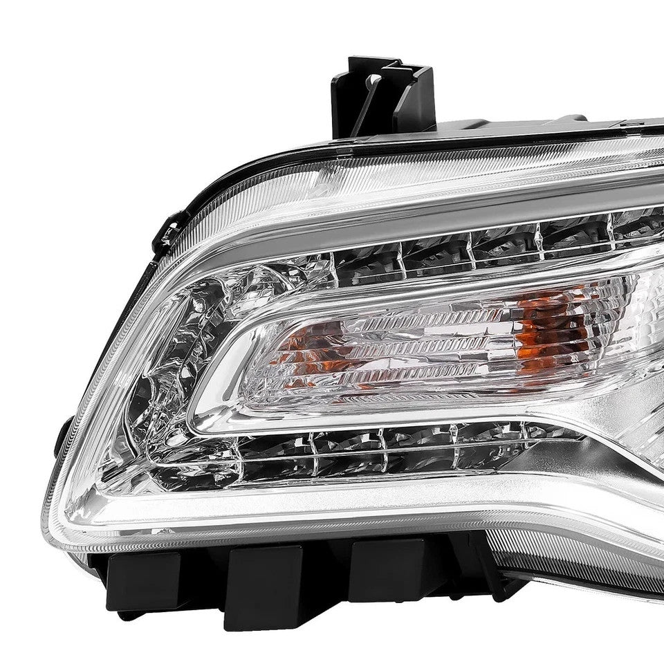 HECASA For Chrysler 300 2011-2023 Chrome LED DRL Projector Headlights Headlamps