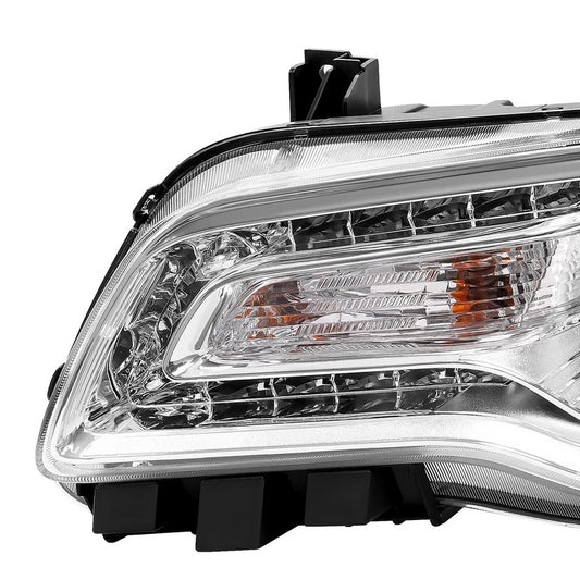 HECASA For Chrysler 300 2011-2023 Chrome LED DRL Projector Headlights Headlamps