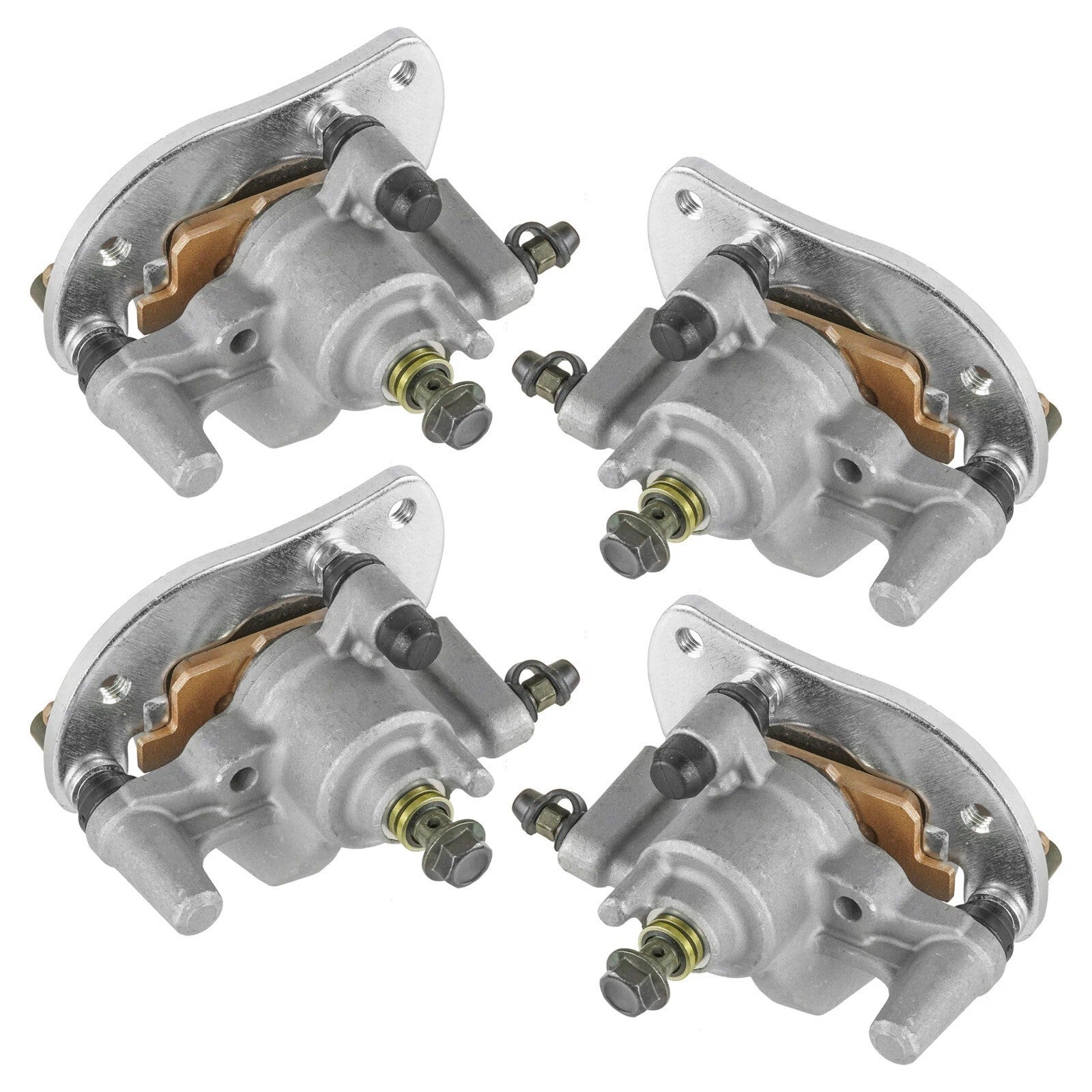 Front and Rear Left Right Brake Caliper for Yamaha Grizzly 550 YFM550 2009-2014