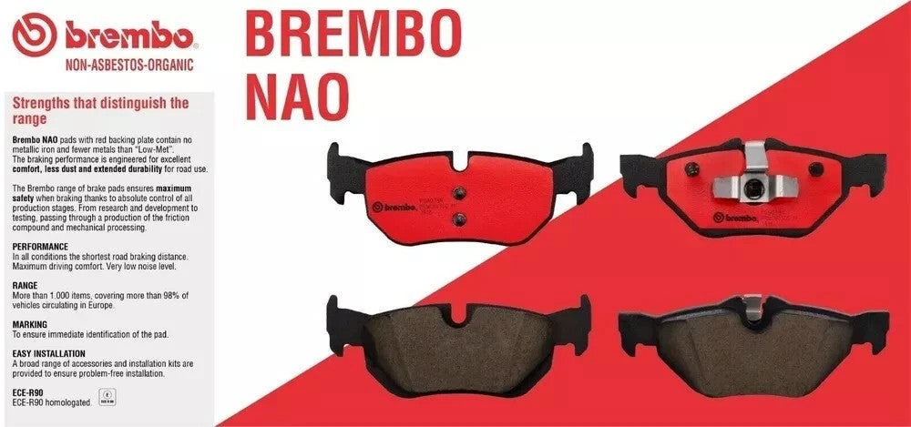 Brembo Front and Rear NAO Ceramic Brake Pads Kit For Mitsubishi Lancer EVO 2.0L