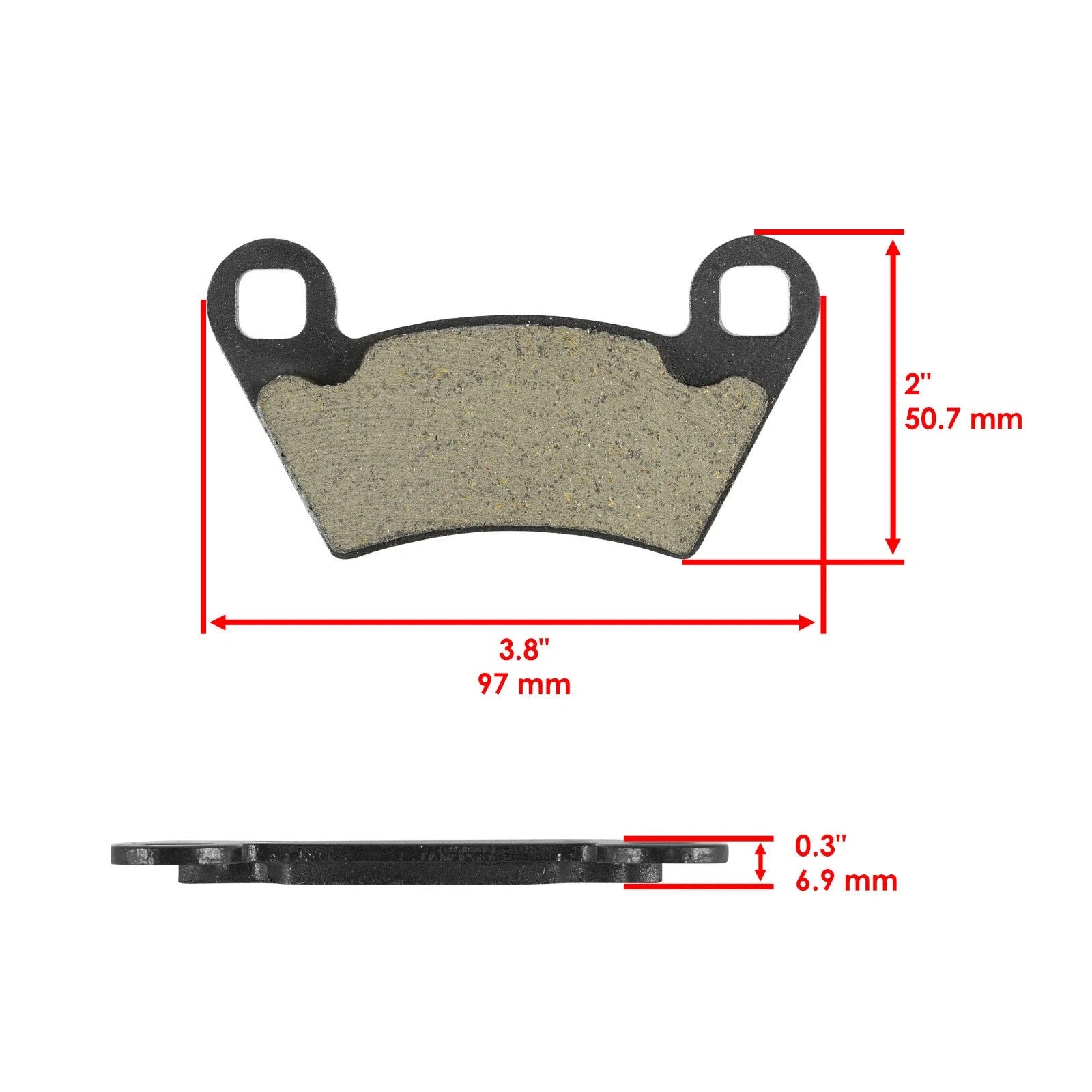 Front & Rear Brake Pads for Polaris Ranger 500 EFI 4X4 2011-2013