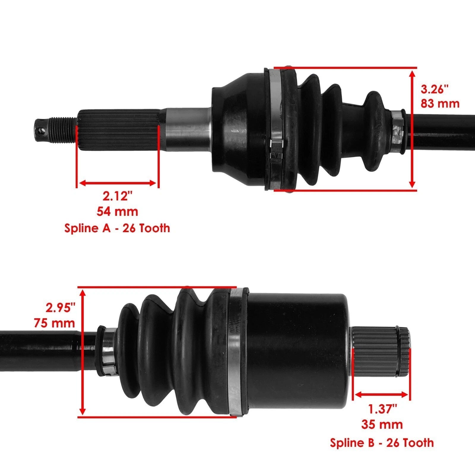 for Polaris Oem 1332947 Rear Left / Right Complete CV Joint Axle