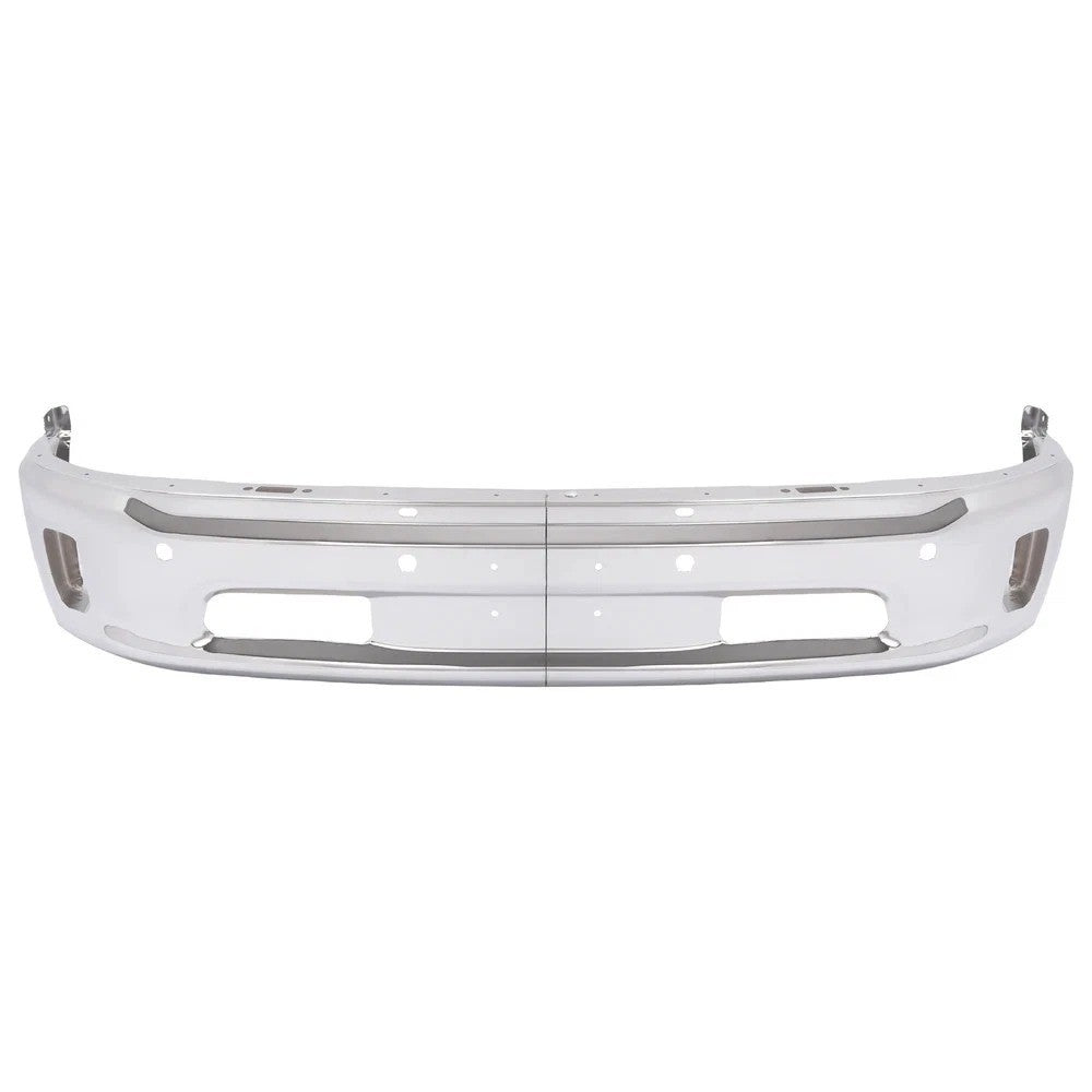 For RAM 1500 2014-2018 Chrome Front Bumper Face Bar W/ Fog Light Holes & Sensors