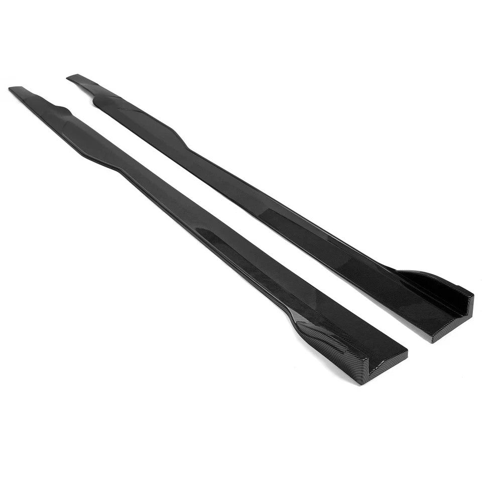 For 15-23 Dodge Charger SRT One-Piece Carbon Fiber Look Side Skirt Rocker Panels