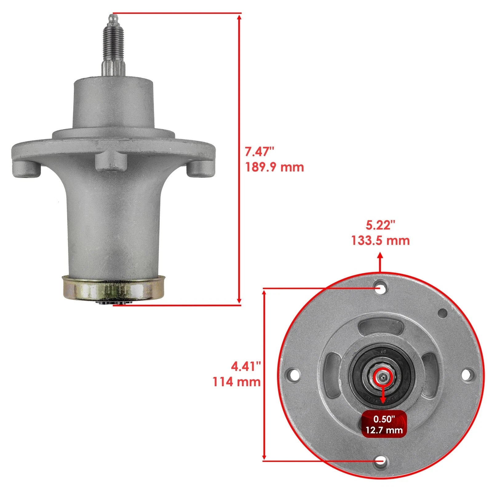 Caltric 539131898 588811002 48" Deck Spindle & Blade Kit For Husqvarna Z 248 F