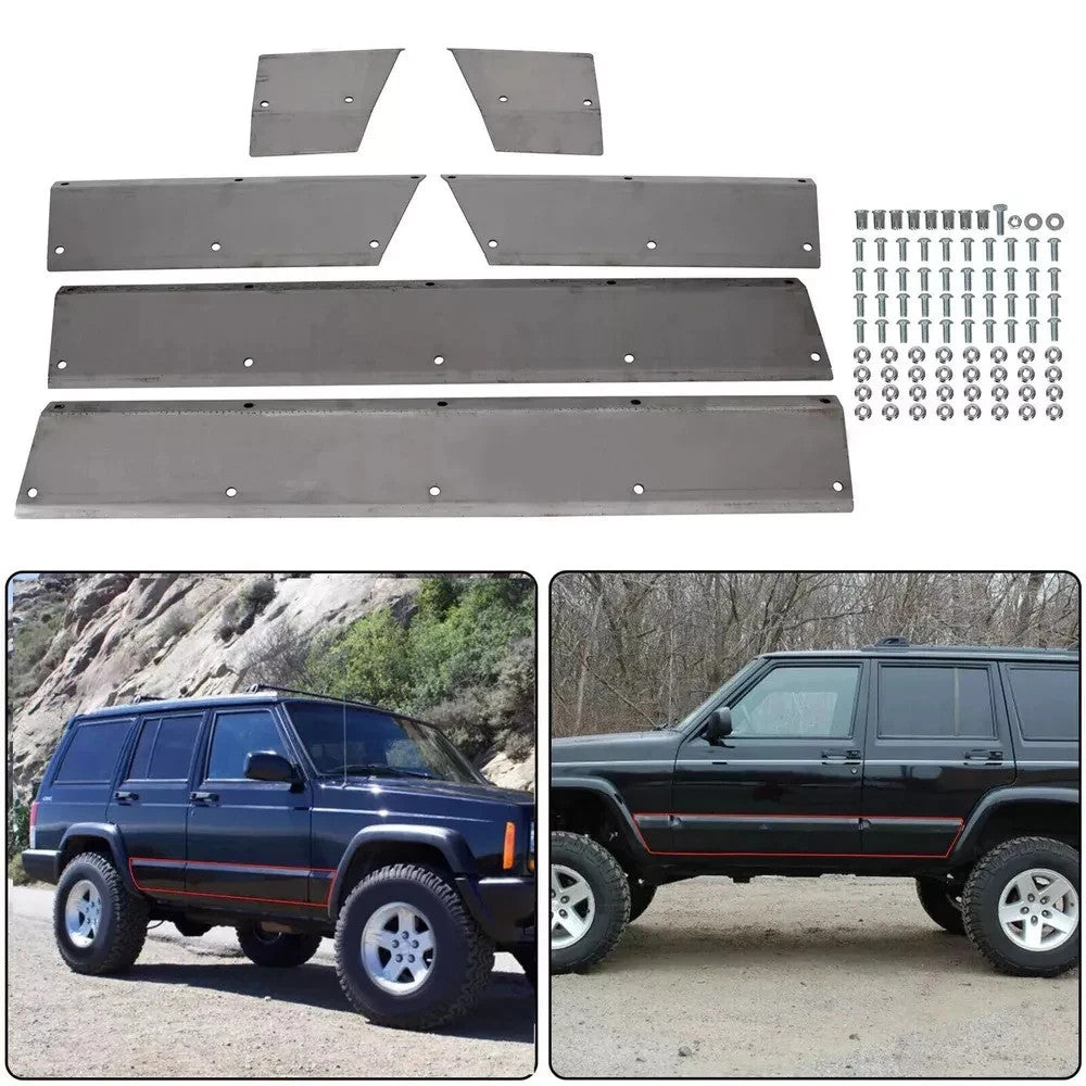 Brand New Lower Door Side Panel Armor For Jeep Cherokee XJ 4-Door 1984-2001