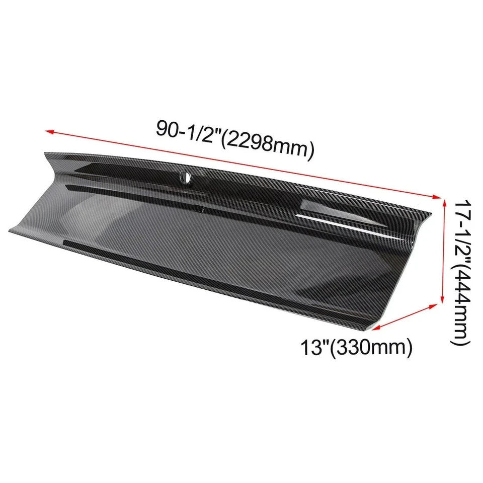 FOR 2015-2023 19 FORD MUSTANG CARBON FIBER LOOK TRUNK DECKLID PANEL TRIM COVER
