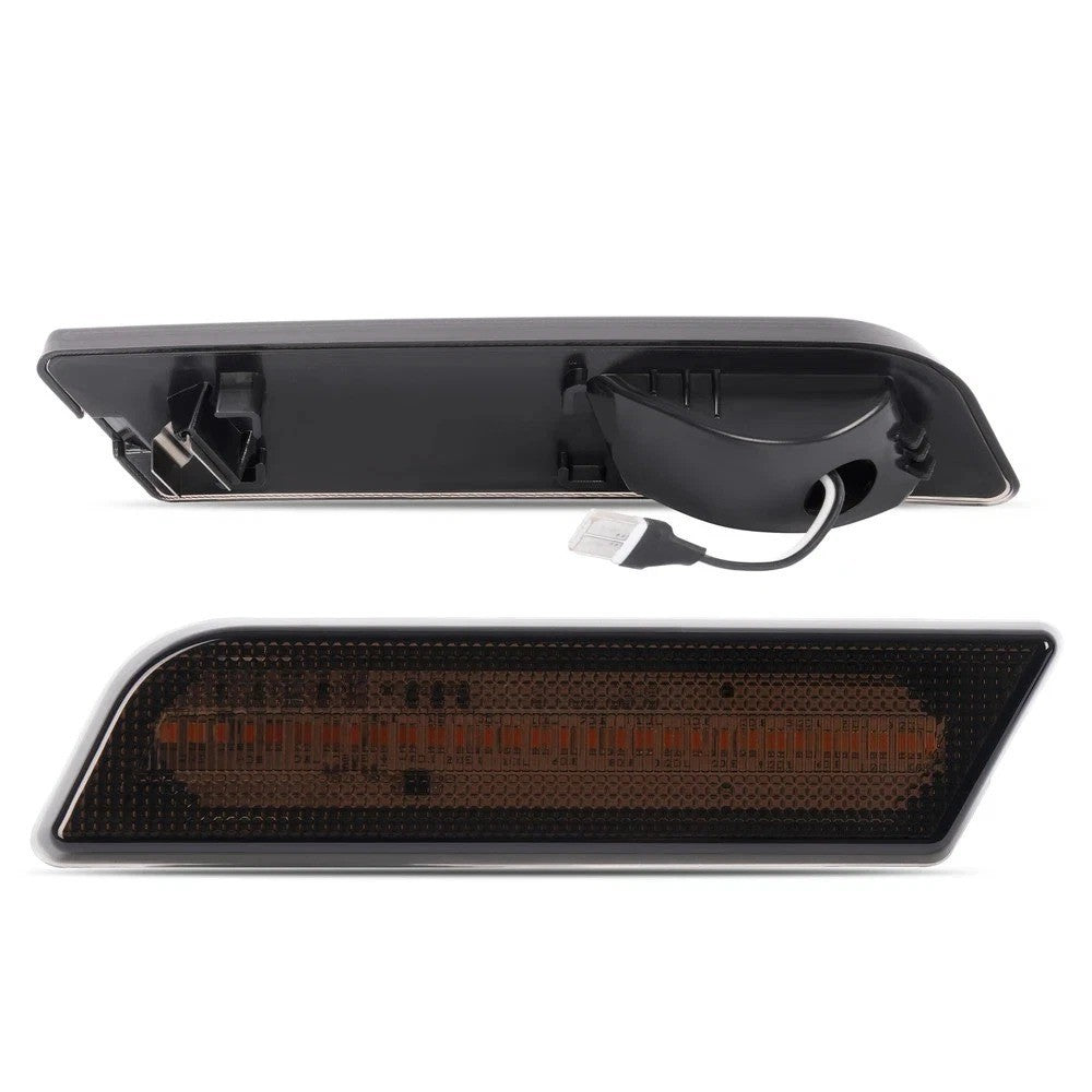 2PCS Front LED Amber Side Marker Lights For Ford Transit Connect 2010-2013 Smoke