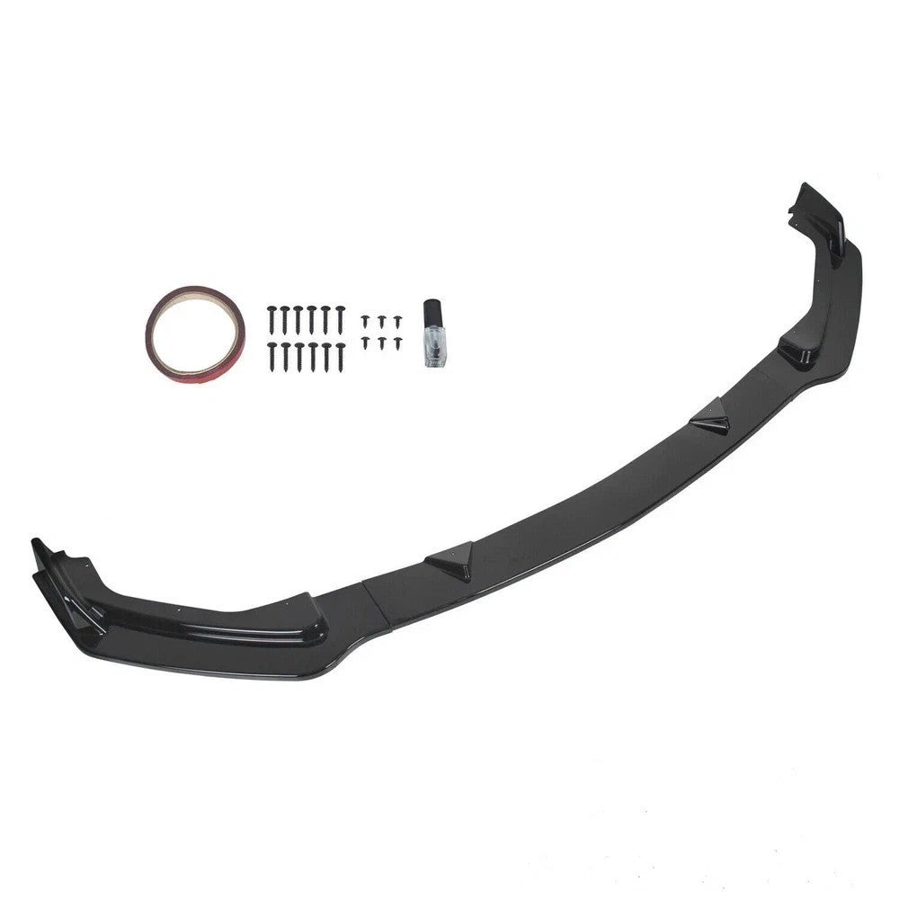 For Infiniti Q50 14-17 Glossy Black Front Bumper Lower Lip Spoiler Spiltter Kit