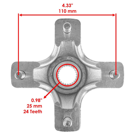 Rear Left And Right Wheel Hubs for Honda Sportrax 250 TRX250EX 2X4 2001-2008 /2x