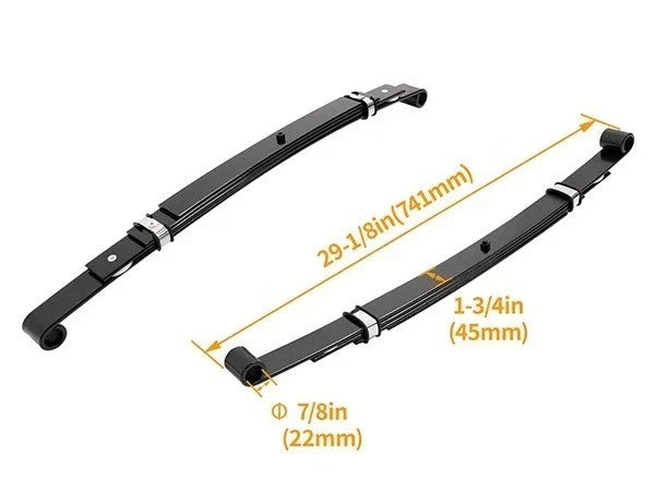Set of Rear 4 Leaf Springs Heavy Duty For Club Car Precedent Golf Cart 2004-up
