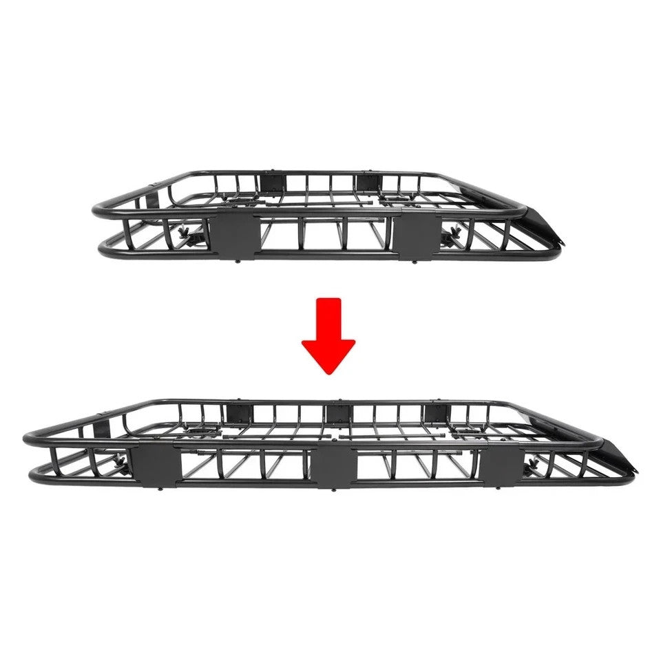 64" Roof Rack Cargo Top Luggage Storage Holder Carrier Basket Universal For SUV