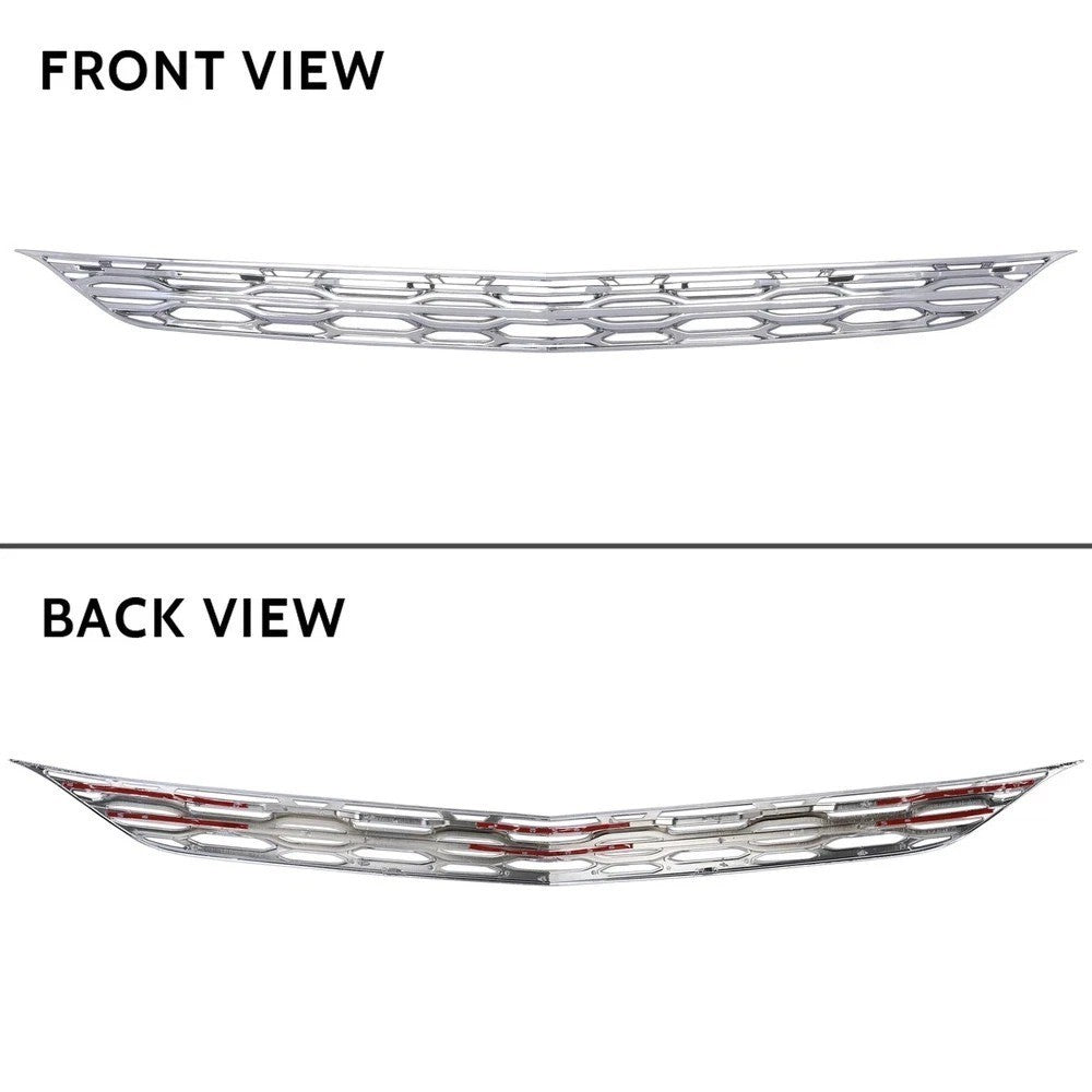 CHROME Snap On Grille Overlay Grill FOR Chevy Malibu 2016-2018 LS LT Sedan 4Door