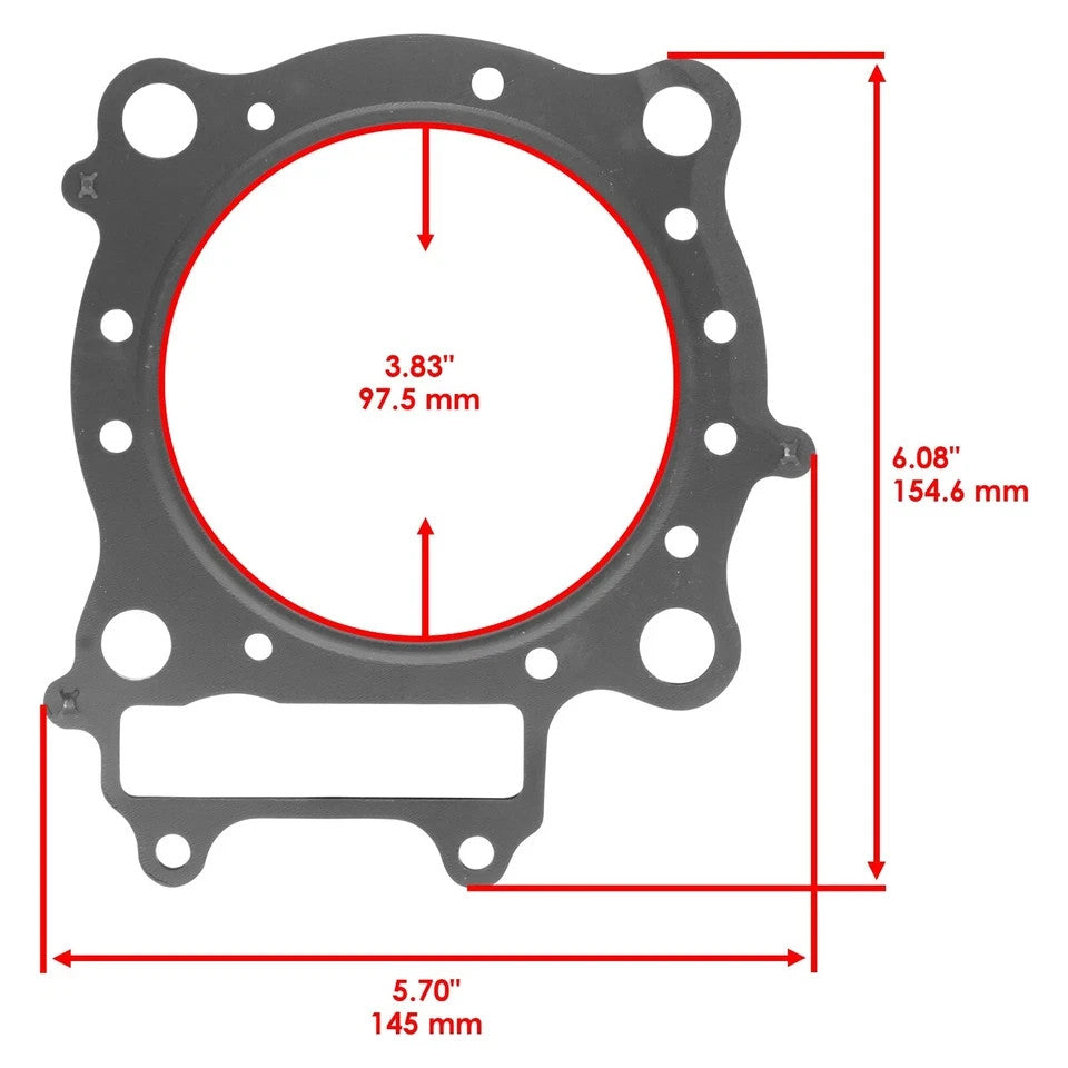 Cylinder Intake Exhaust Valve Gasket Kit for Honda TRX450ER 2006-2014