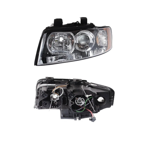 Headlight Assembly Driver & Passenger Side Set Fits 2002-2005 Audi A4 S4
