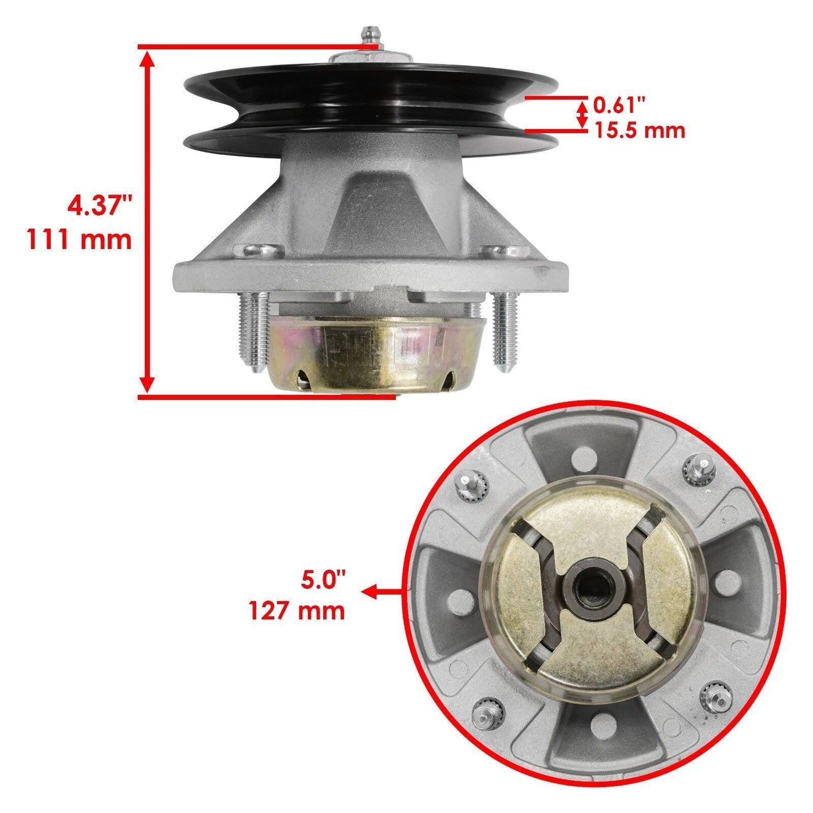 2 Spindle Assembly W/Pulley Bolt For John Deere Am126418