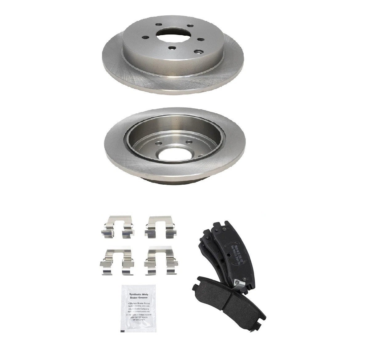 Rear Brake Pad & Rotor Kit Posi Metallic for Buick Chevy Olds Pontiac