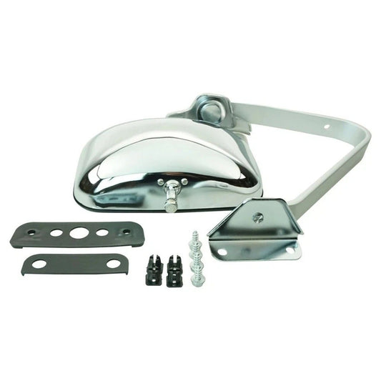 Side View Manual Mirrors Chrome Pair Set for Ford F-Series Pickup Truck