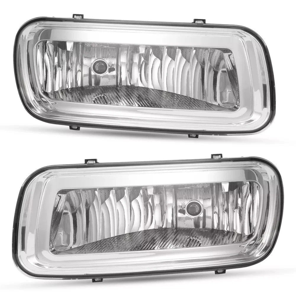 HECASA Pair Fog Lights W/Bulbs Clear Lens For Ford F-150 2004-2006 05 5L3Z15201A