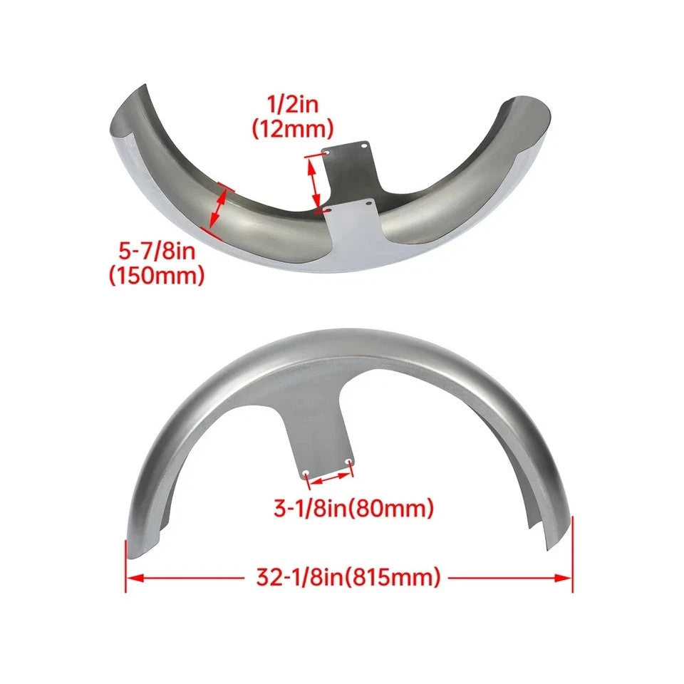 26" Wrap Front Fender Fit For Harley Bagger Touring Road Street Glide 1997-2013