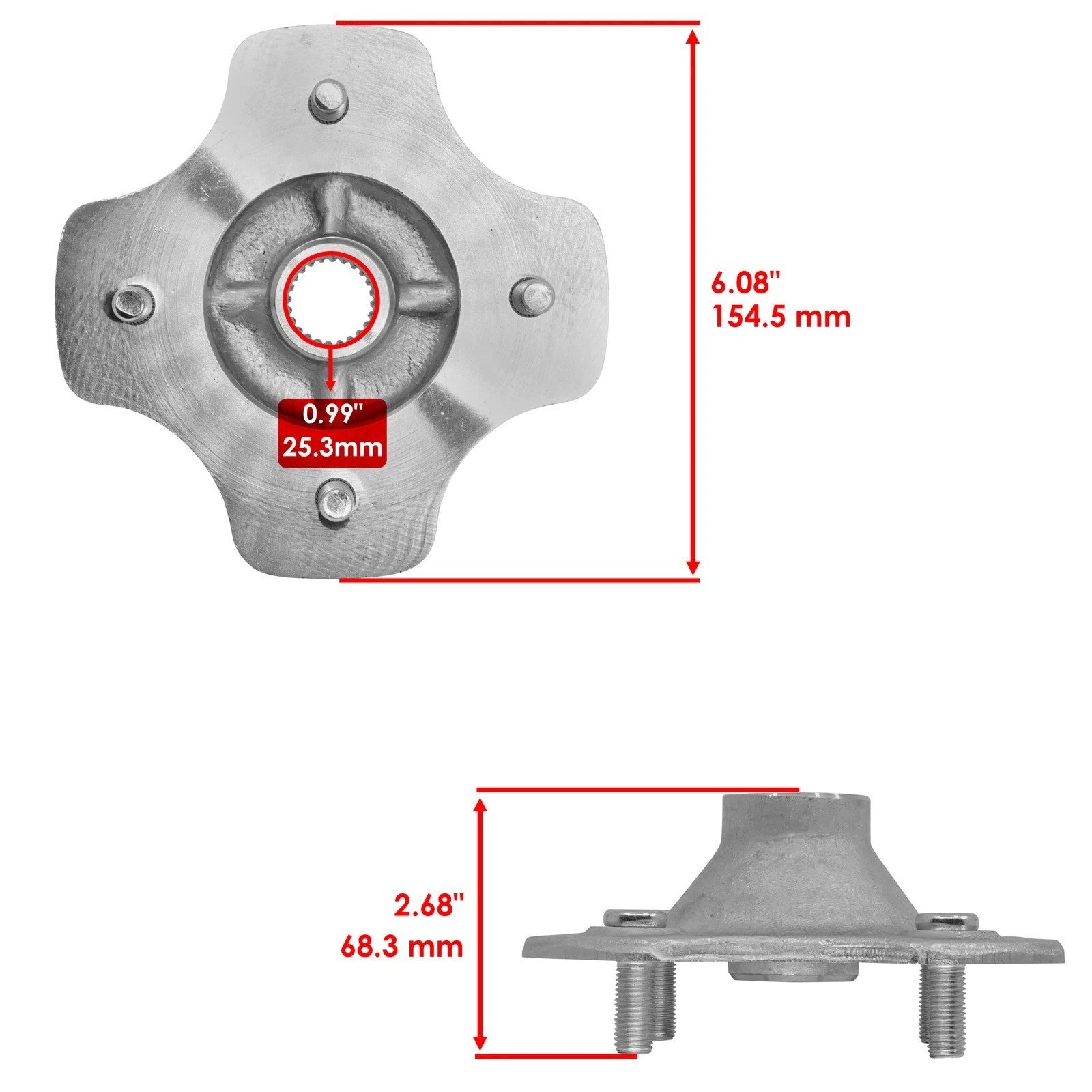 Rear Axle Wheel Hub For Honda Fourtrax 300 TRX300FW 4X4 1988-1992