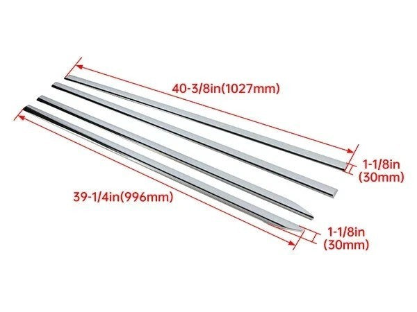 For 2023-2025 Dodge RAM 1500 Crew Cab Chrome Body Side Molding Trims Set 4PCS