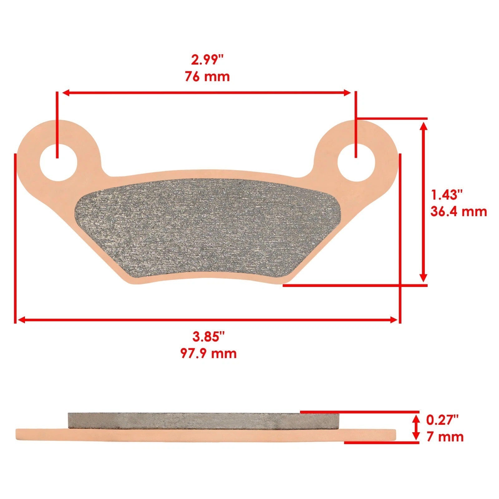 4 Front And Rear Brake Pads for John Deere 4X2 4X4 Gator Hpx Diesel After 090000