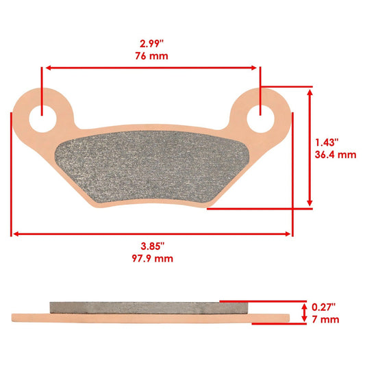 4 Front And Rear Brake Pads for John Deere 4X2 4X4 Gator Hpx Diesel After 090000