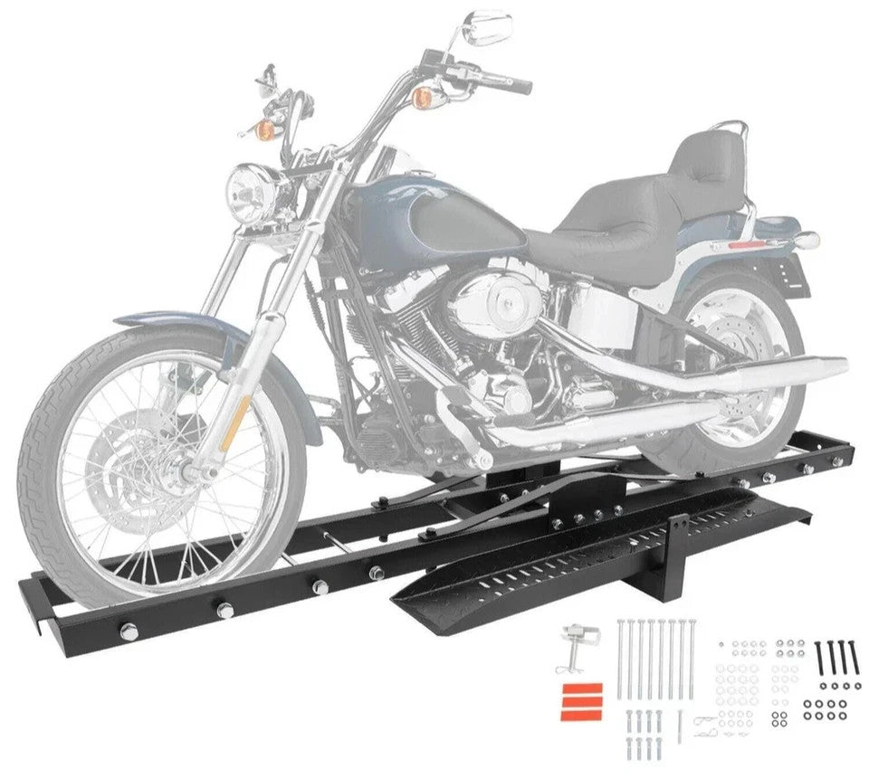 500lbs Hitch-mount Motorcycle Carrier Hitch Mount Rack Dirt Bike Hitch Truck 75"
