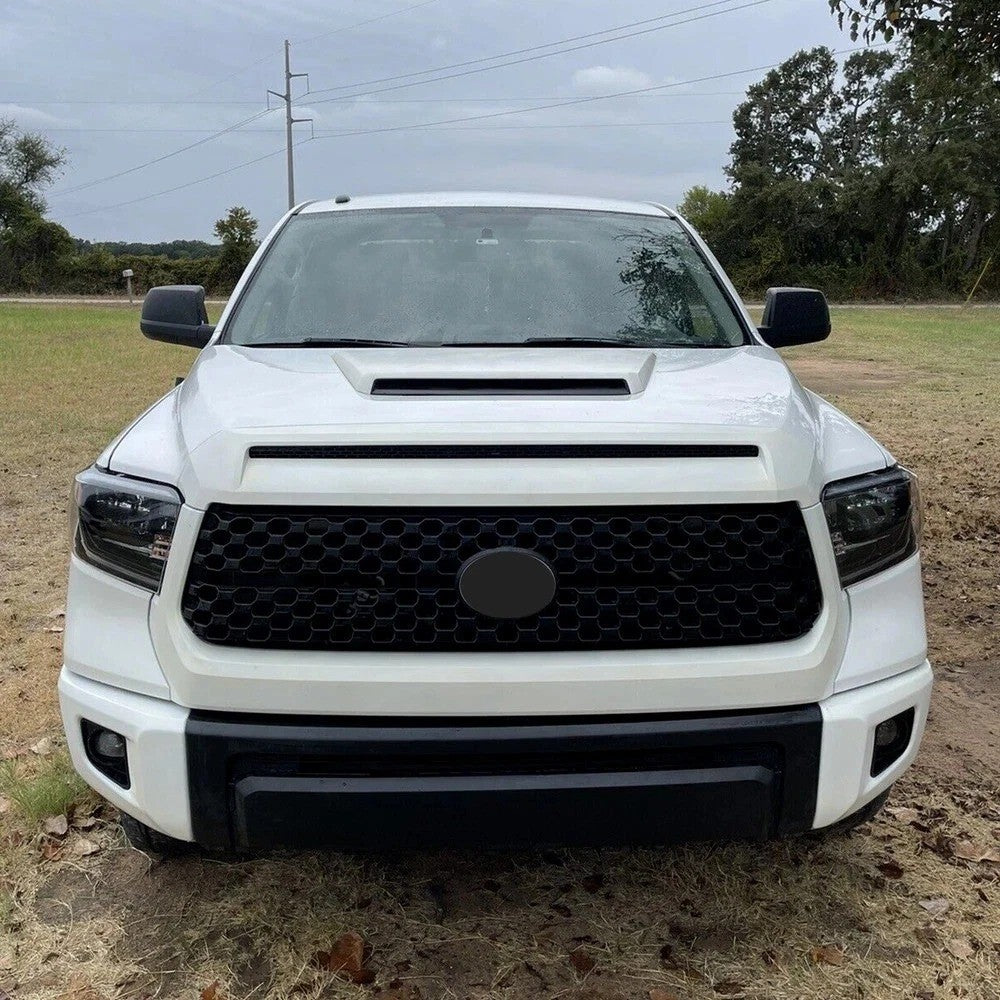 Front Upper Hood Scoop Bulge Kit Assembly For Toyota Tundra 2014-2021 White